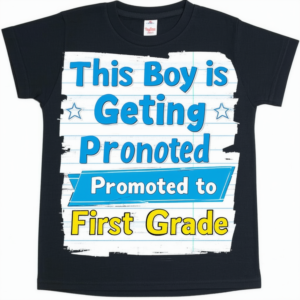 Threadrock Big Boys' This Boy is Getting Promoted to First Grade Youth T-Shirt