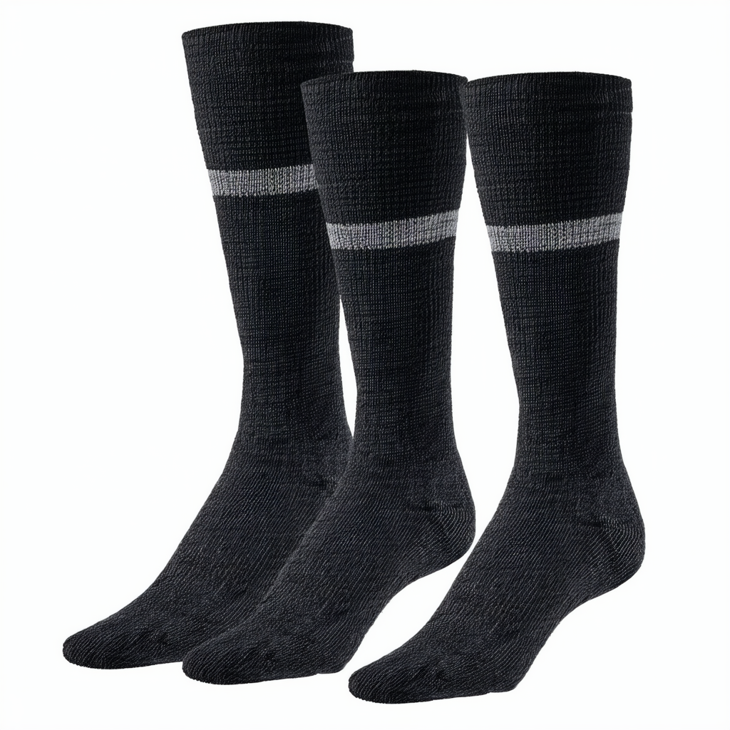 Columbia Black Men's Wool Cushioned Crew Extended Sizes 2-Pair Socks, 13-15 US