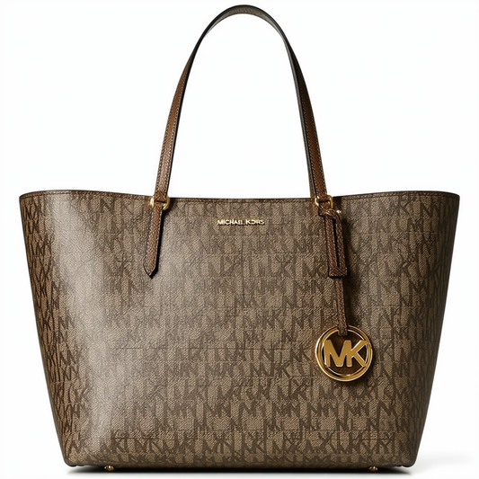 Michael Kors Jet Set Item Large Gathered Tote in Beige/camden/darktan
