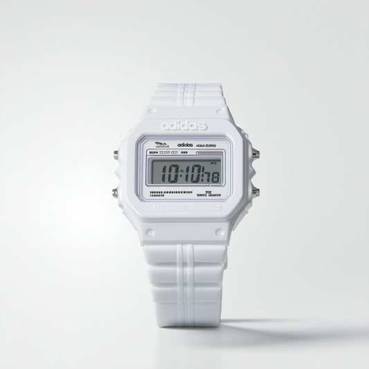 Adidas Men's ADH4018 White Taipei Digital with Calculator Watch