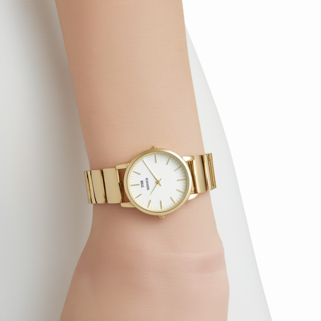 Nine West Women's NW/1974CHGB Gold-Tone Open Bangle Watch