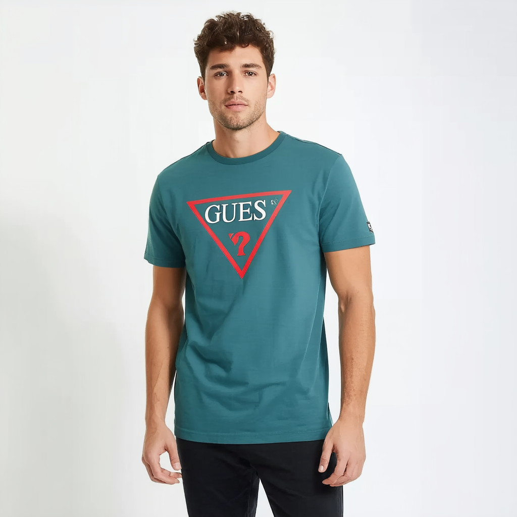 GUESS Men's Active Short Sleeve Eco Arden Logo Tee