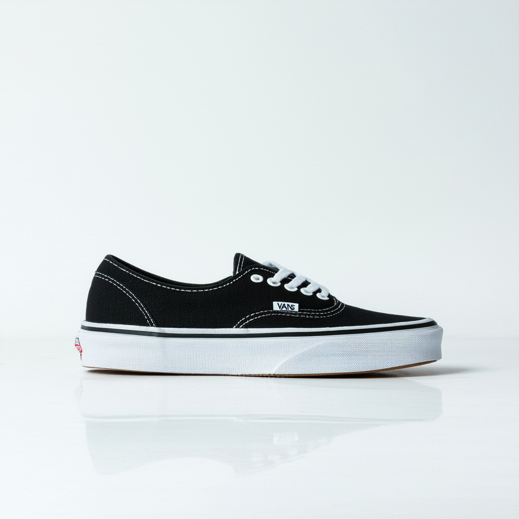 Vans Unisex Authentic Sneakers, (T&C) Black, Men's 11, Women's 12.5 Medium