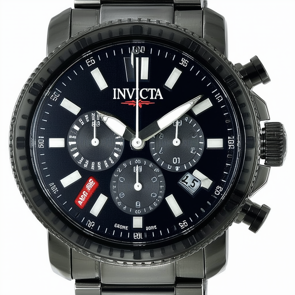 Invicta Men's 1501 Chronograph Black Dial Stainless-Steel Watch
