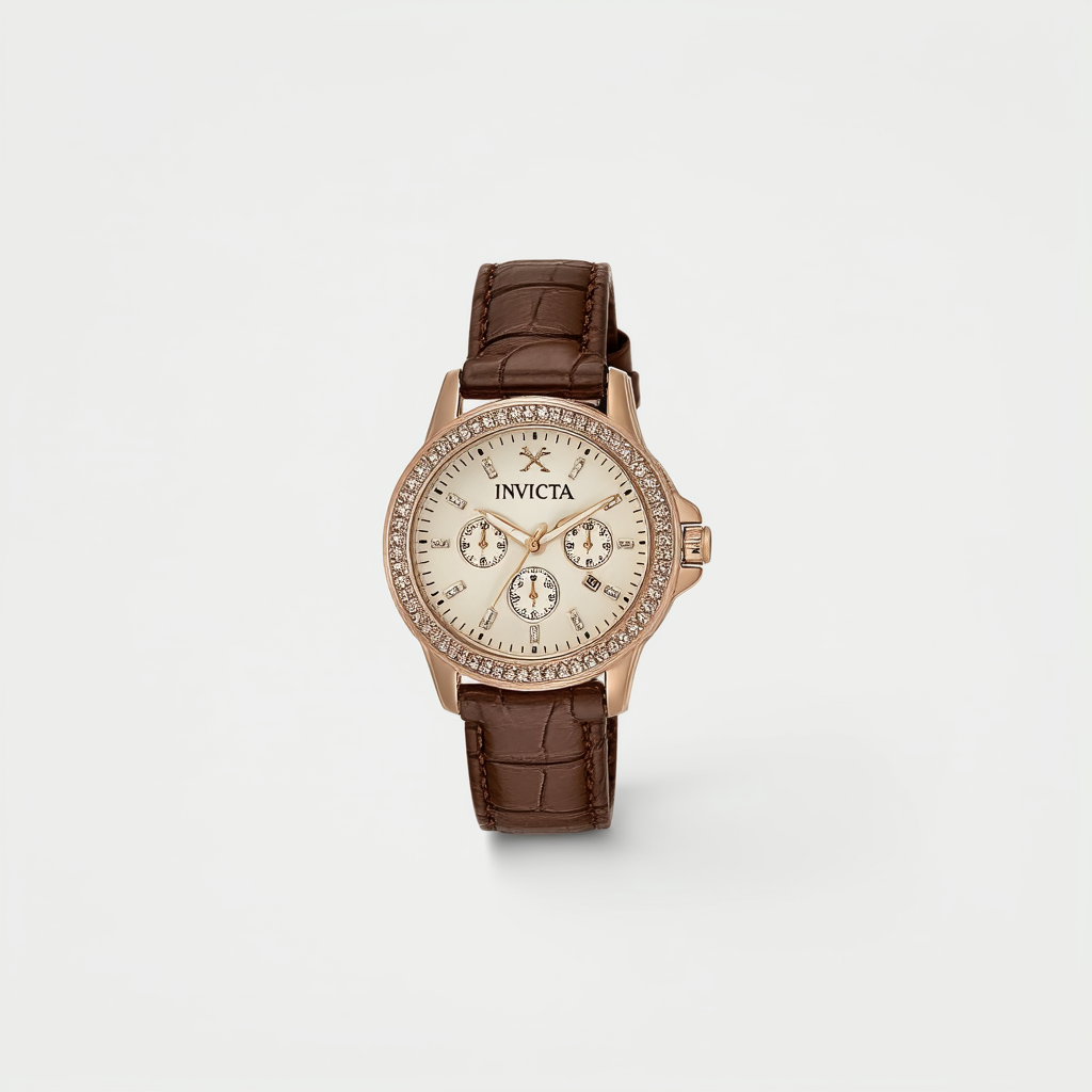 Invicta Women's 18419 Angel Analog Display Swiss Quartz Brown Watch