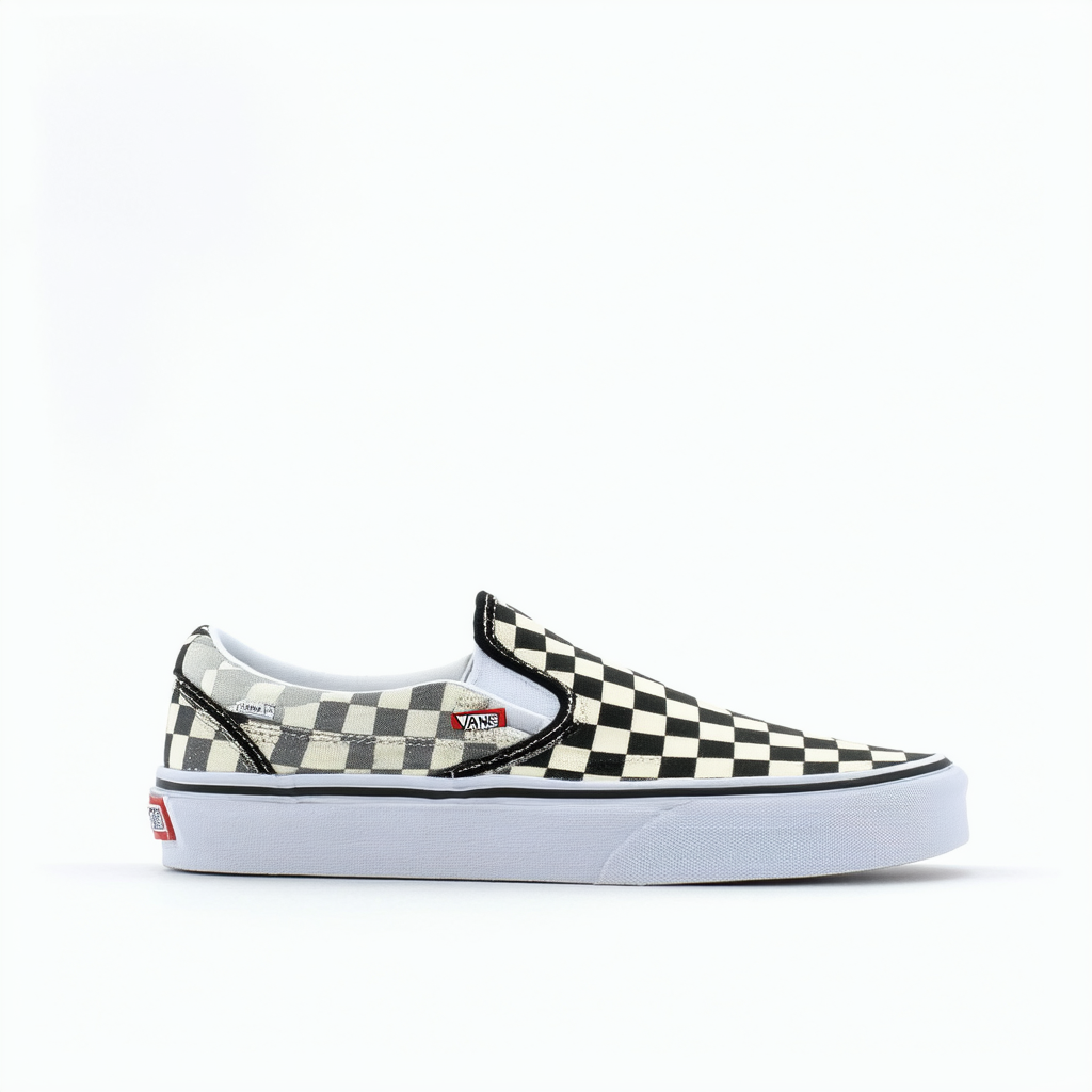 Vans Unisex Checkerboard Slip-On Black/Pewter Check VN000EYEBPJ Mens 9, Womens 10.5
