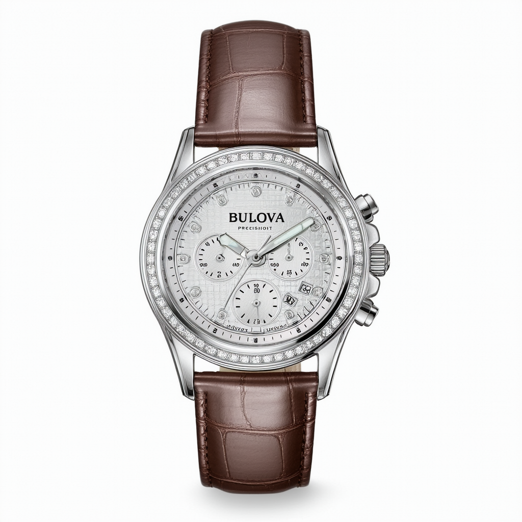 Bulova Women's 98R152 Precisionist Brightwater Leather strap Watch