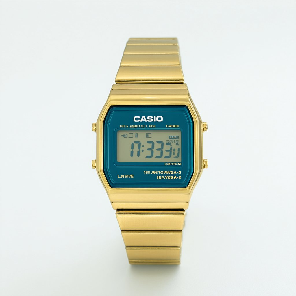 Casio LA670WGA-2 Casio Gold & Teal Ladies Digital Watch - Gold / Teal / One Size