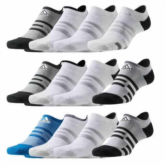 adidas Boys' Youth Superlite Linear 2 6-Pack No Show
