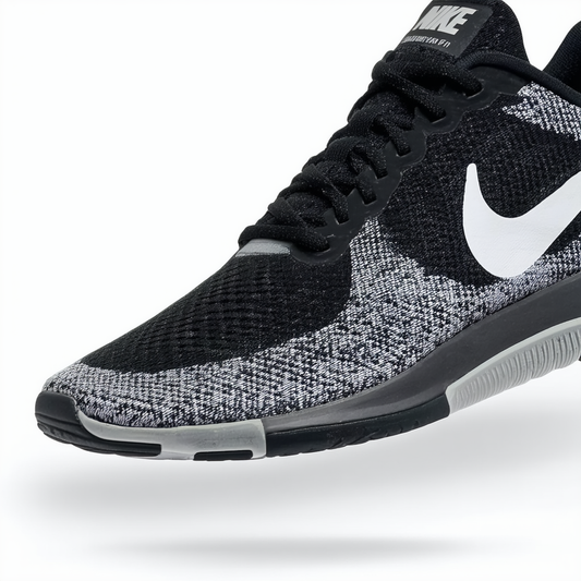 Nike Women's Free 5.0 TR Fit 5 PRT Black/Mtllc Silver/White/VLT Running Shoe