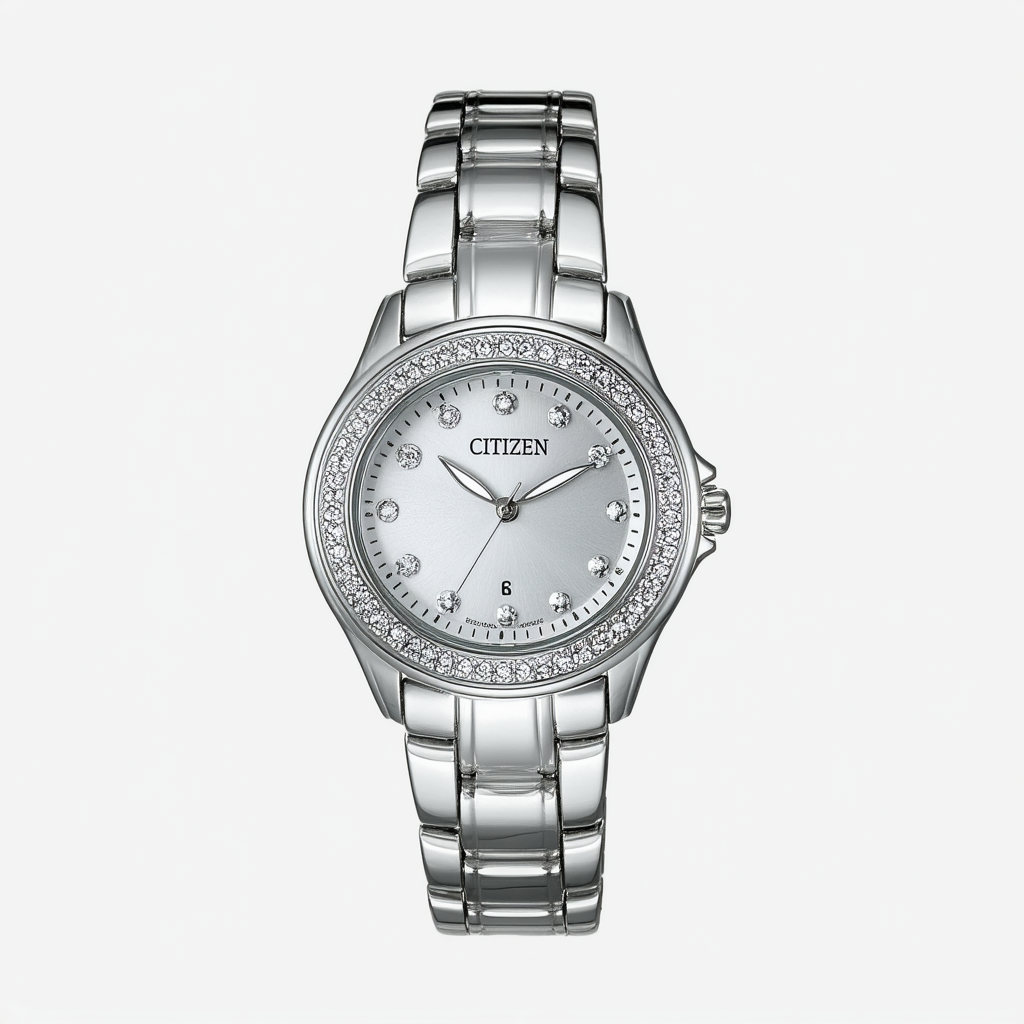 Citizen Women's FD1040-52D Eco-Drive "Silhouette" Stainless Steel Swarovski Crystal-Accented Watch