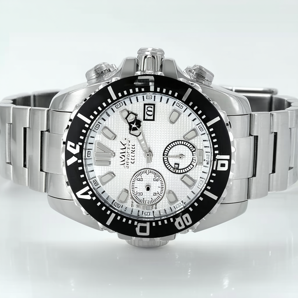 Invicta Men's 12937 Pro Diver Chronograph Silver Textured Dial Stainless Steel Watch