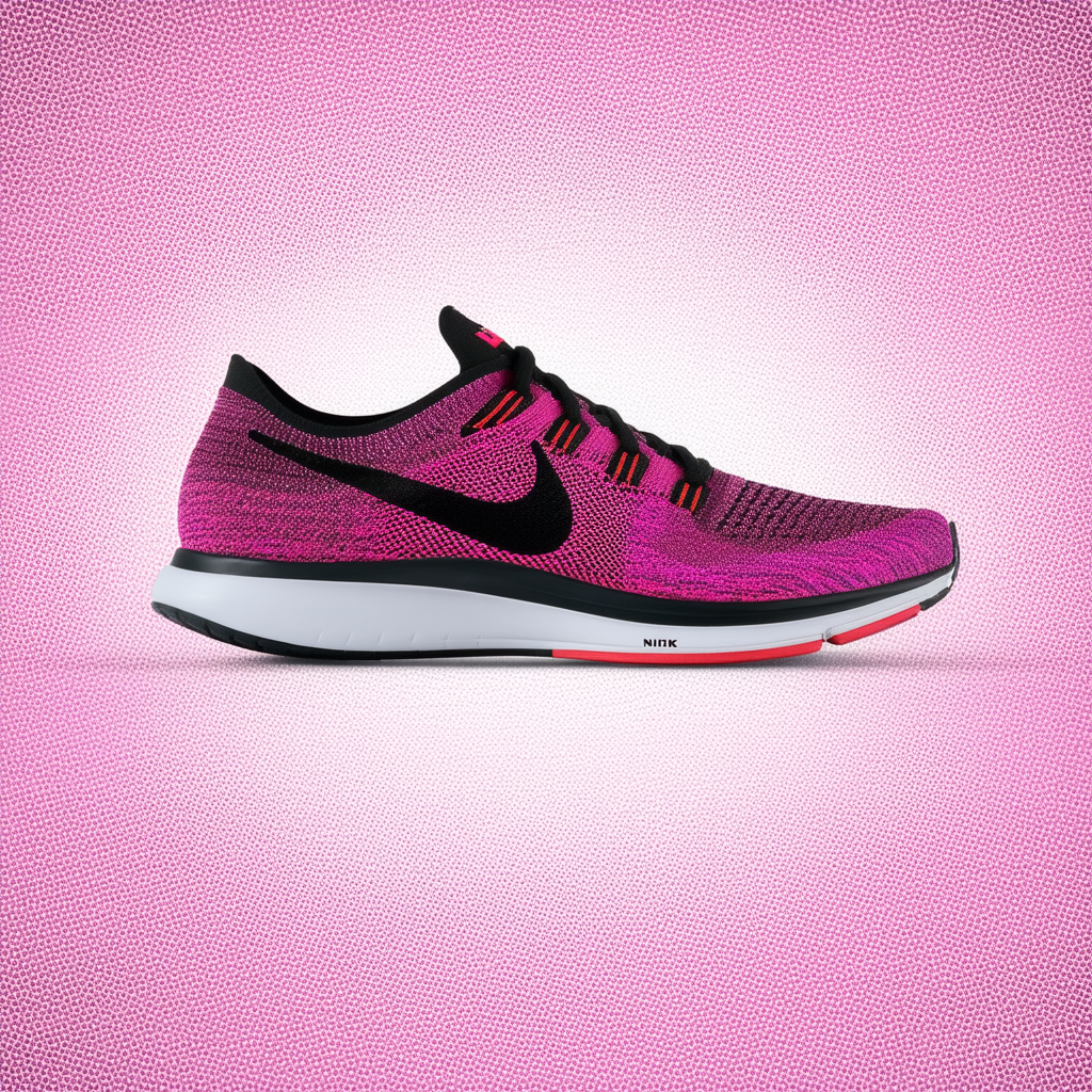 Nike Womens Flyknit One+ Pink Black Fireberry 554888-606 8