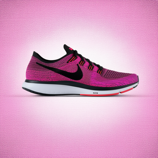 Nike Womens Flyknit One+ Pink Black Fireberry 554888-606 8