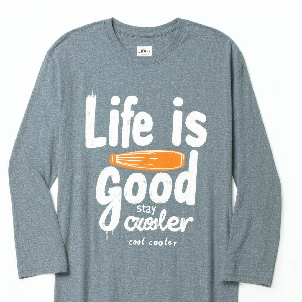 Life is Good M Crusher tee Stay Cool Cooler Hthgry