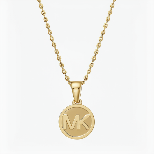 Michael Kors Tone Logo Pendant Necklace