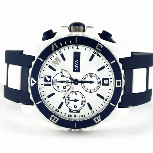 Nautica Unisex 19528L NSR-06 White Resin Chronograph Watch