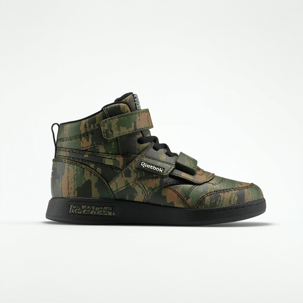 Reebok Men's Workout Mid Strap Embossed Camo Classic Shoe
