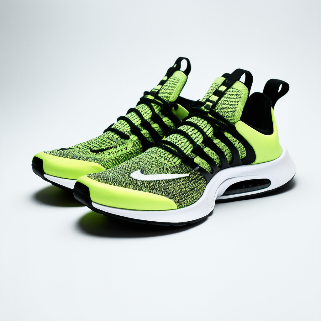 NIKE Air Presto Flyknit Ultra Men's Shoes Volt/Black/White 835570-701