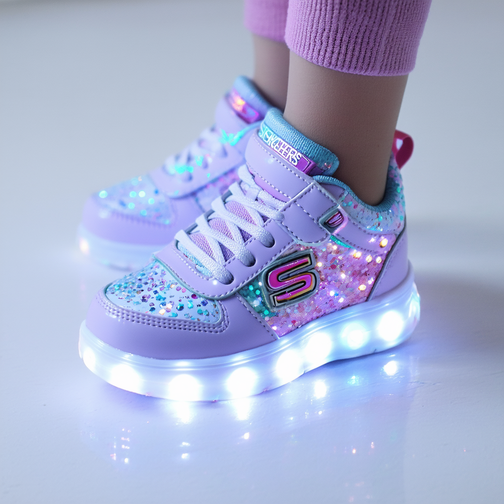 Skechers Unisex-Child Sweetheart Lights-Sassy Beauty Sneaker