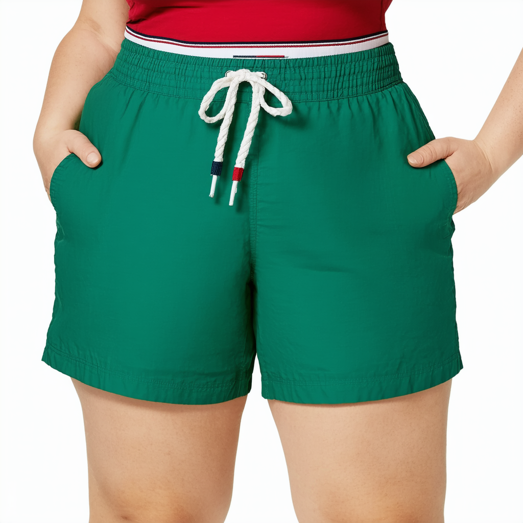 Tommy Hilfiger Women's Adaptive Pull on Bermuda Shorts with Elastic Waist