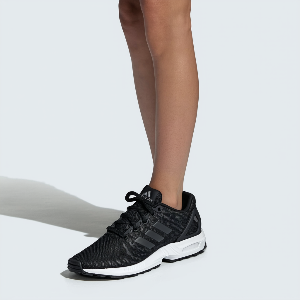 adidas WOMENS ZX FLUX SMOOTH SNEAKER Black - Footwear/Sneakers 8