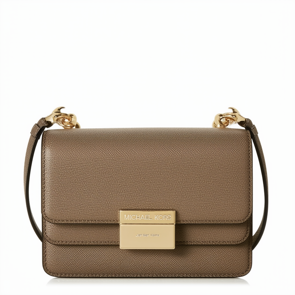 Michael Kors Jet Set Item Flap Crossbody Beige/camel/dark
