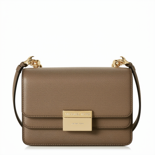 Michael Kors Jet Set Item Flap Crossbody Beige/camel/dark