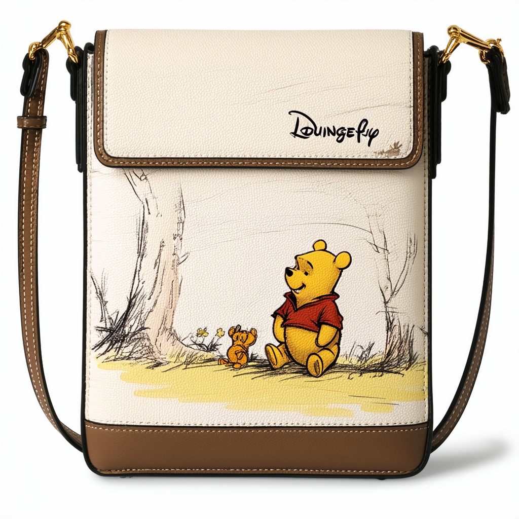 Loungefly Disney Winnie The Pooh Line Drawing Crossbody Bag Purse