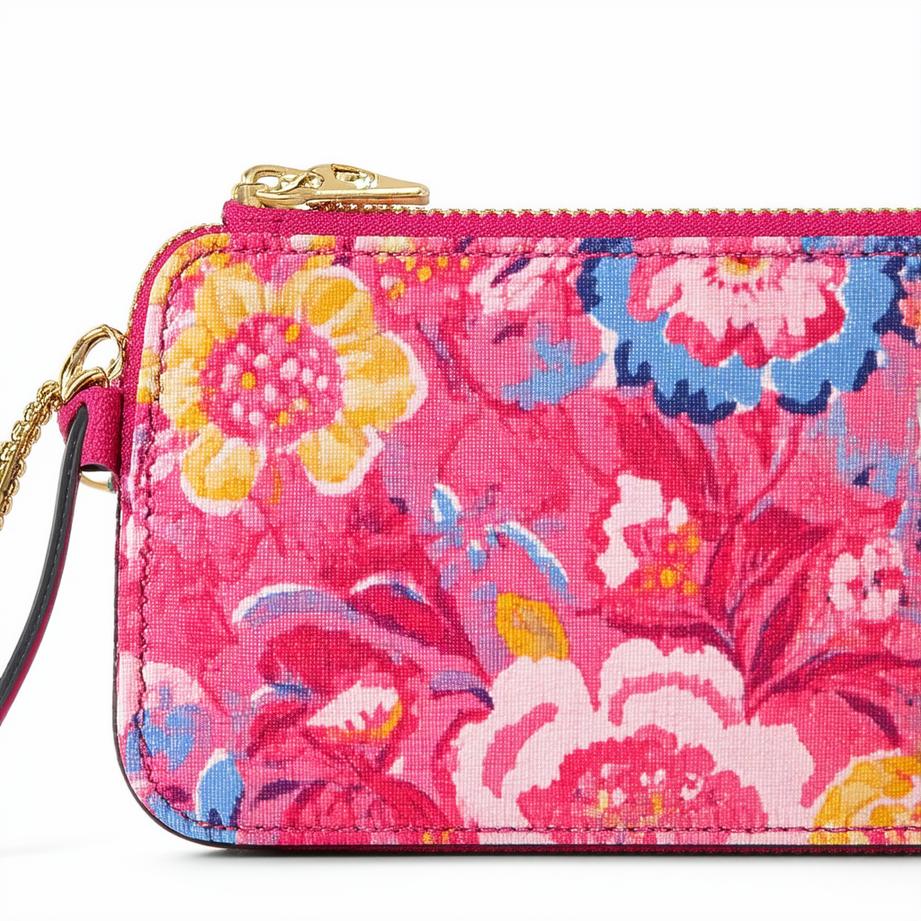 Vera Bradley Women's Iconic Zip ID Case Passion Pink One Size