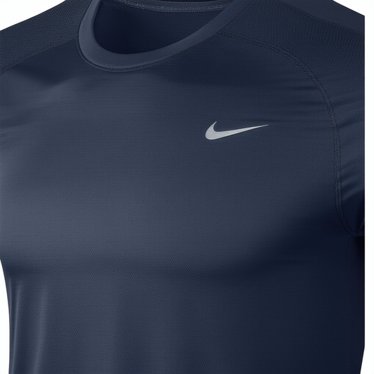 Nike Men's Short-Sleeved Training Shirt, Obsidian/Obsidian/Matte Silver, X-Large