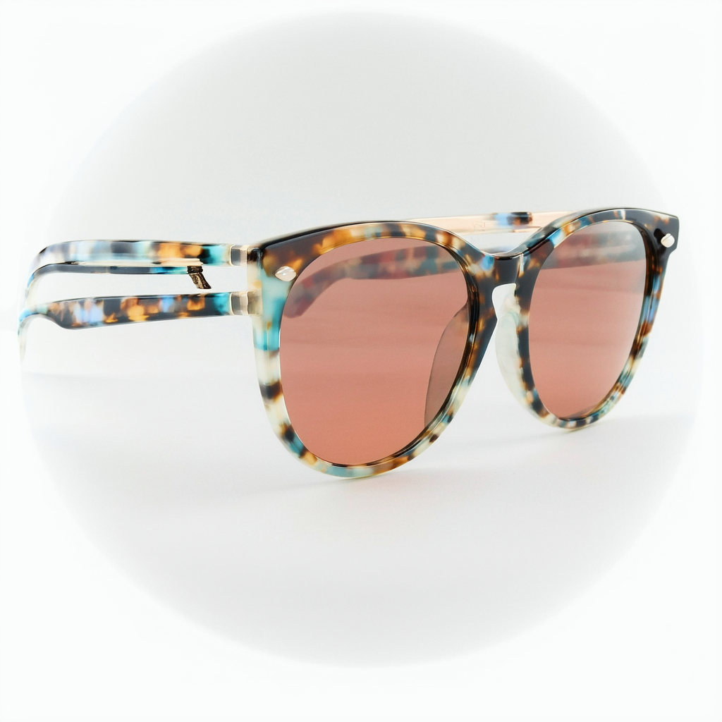 Large Classic Color Horn Rimmed Bright Retro Style Sunglasses