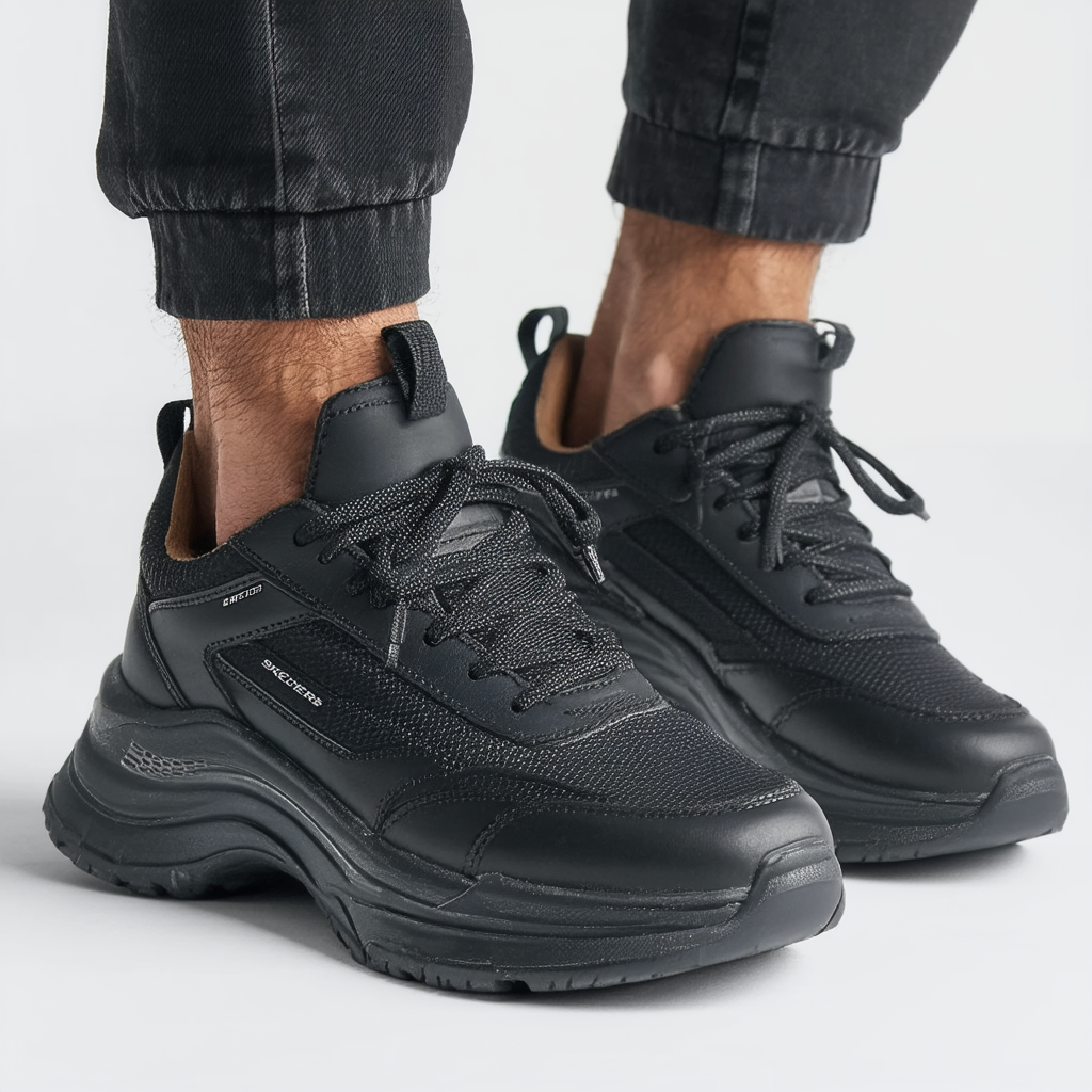 Skechers Men's Uno-Immediate Action Ankle-High Leather Sneaker
