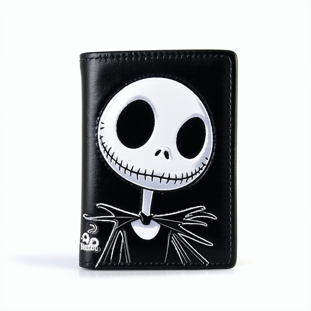Bioworld Disney The Nightmare Before Christmas Jack And Zero Web Flap Fold Wallet