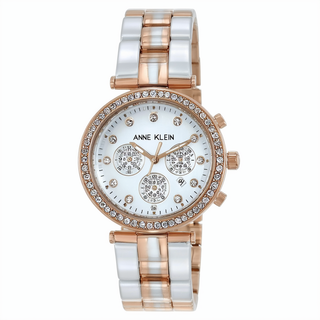 Anne Klein Women's 109416RGWT Premium Crystal-Accented Watch
