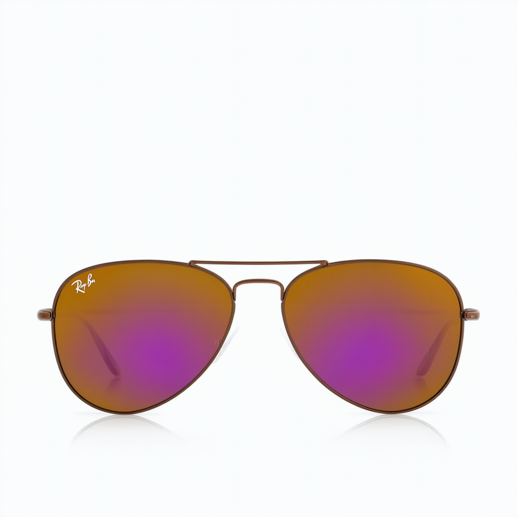 Ray-Ban Men's Caravan Mirrored Sunglasses, Bronze Copper/Violet, 140-58-15