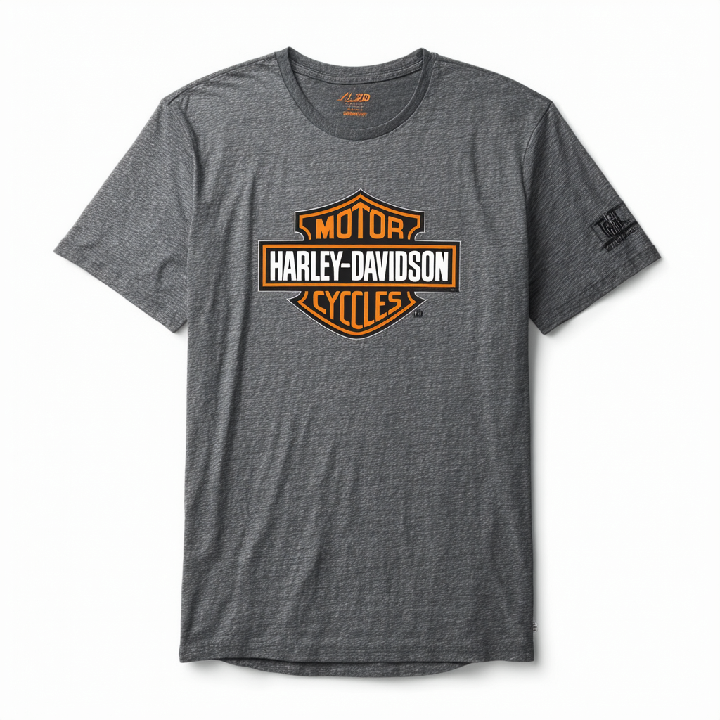 Harley-Davidson Men's Black Label H-D Lightning Bolt Short Sleeve Tee, Gray