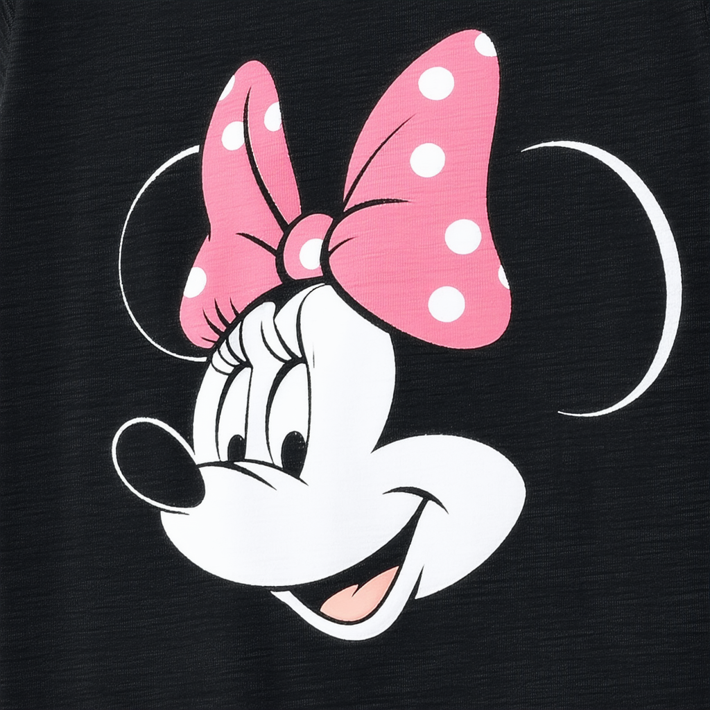 Disney Juniors Minnie Mouse Black Fitted T Shirt