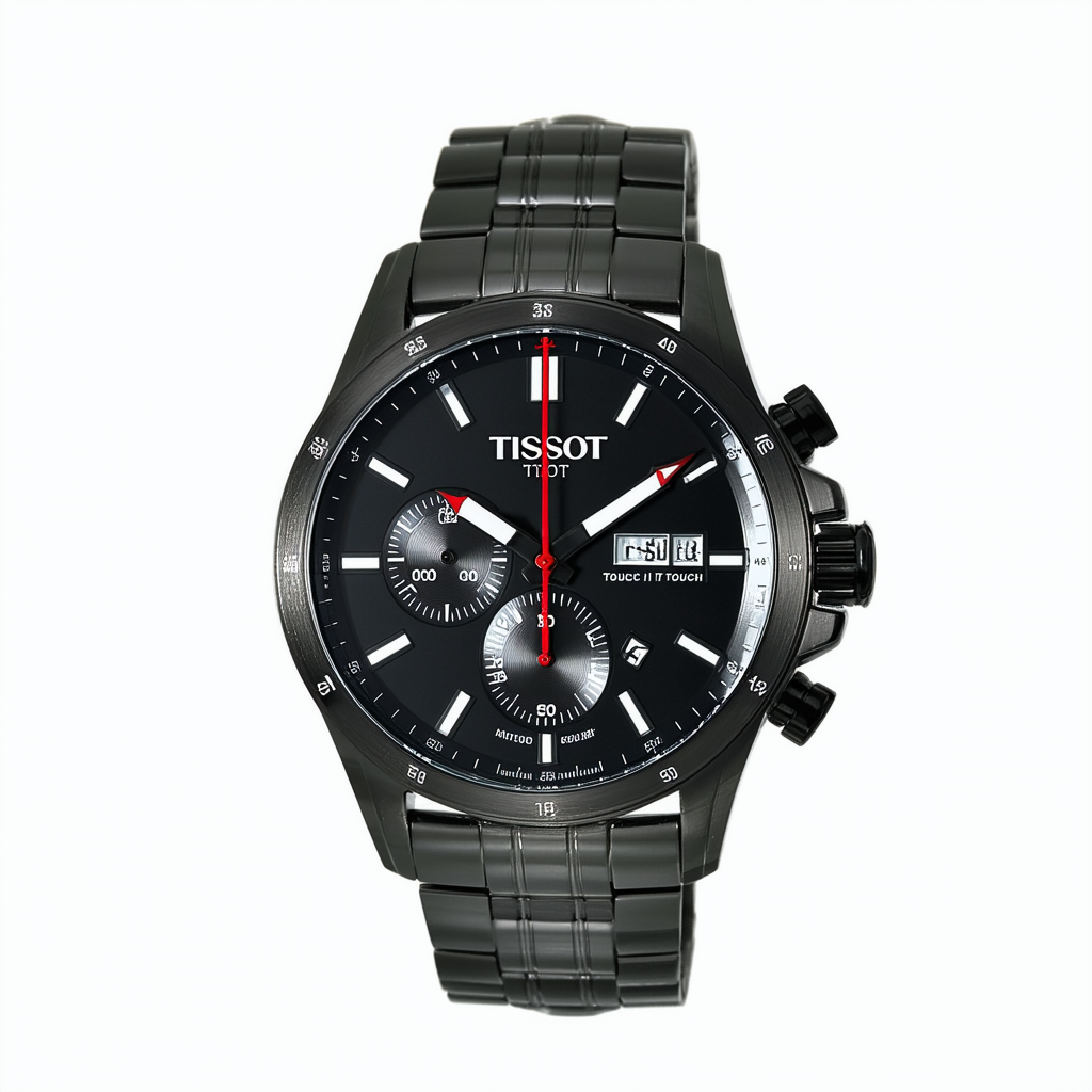 Tissot Men's T0474204420700 T-Touch II Black Chronograph Dial Watch