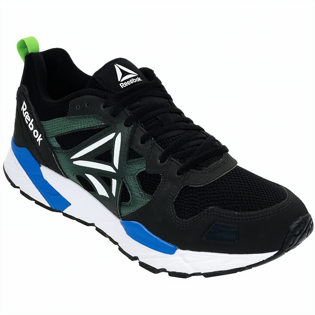 Reebok Lifestyle Men's Ventilator CG Black/Hypergreen/Endurance Blue/White Sneaker