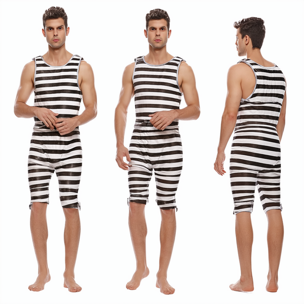 Forum Novelties Men's Striped Prisoner Costume