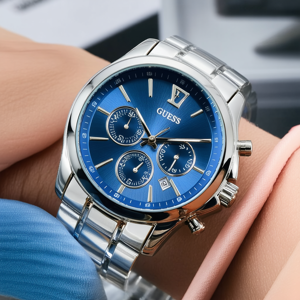 Guess Valencia Blue Dial Ladies Multifunction Watch W1157L3