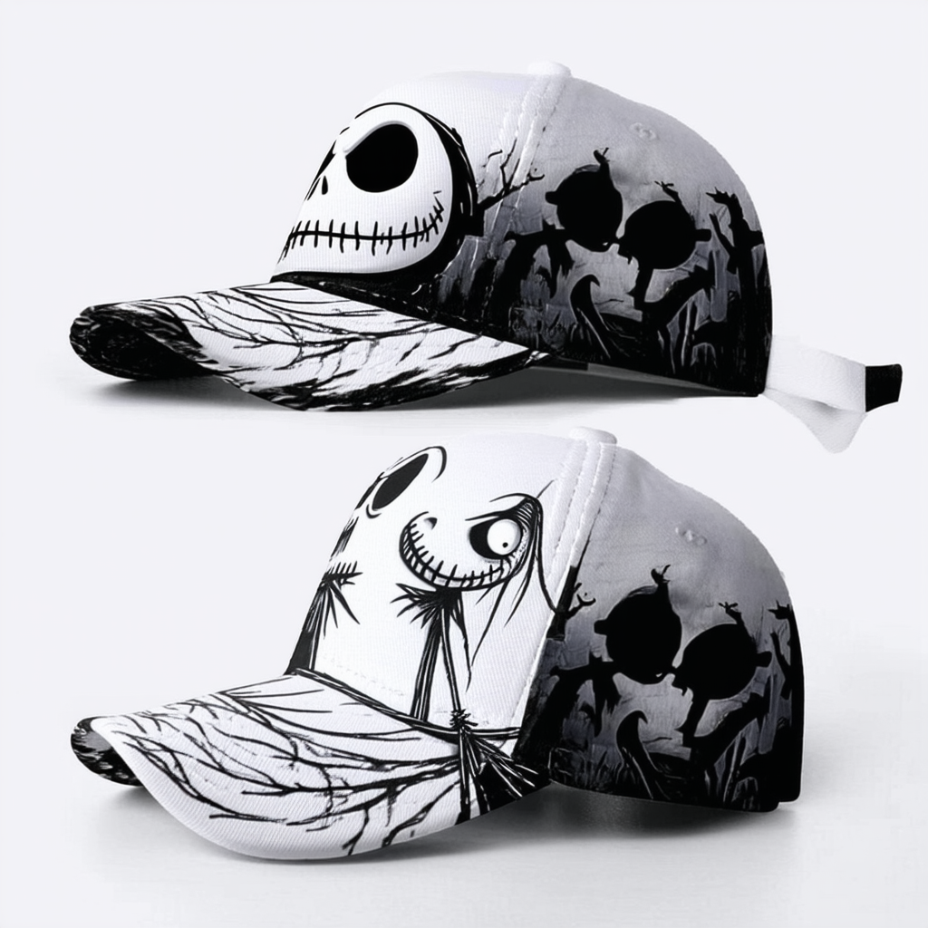 Nightmare Before Christmas Jack and Sally Adjustable Hat
