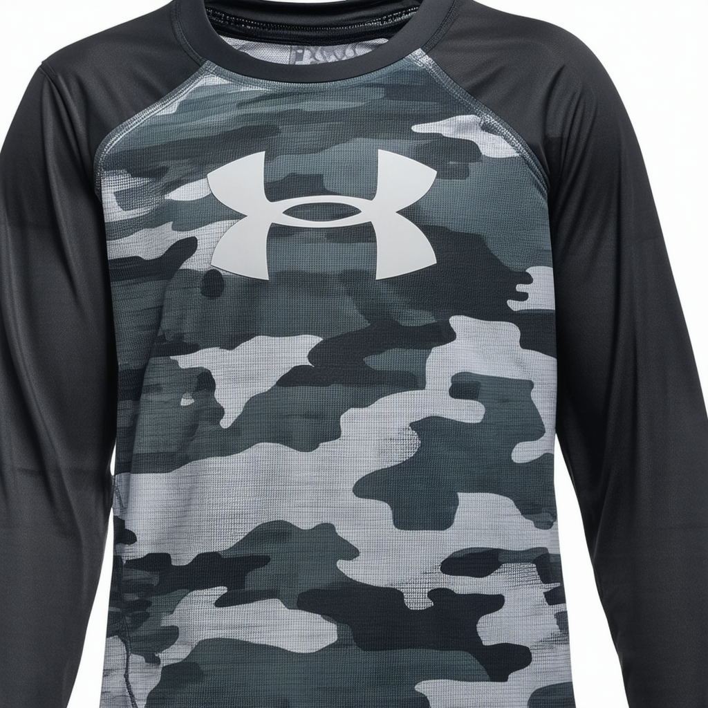 Under Armour Boys' Ua Bandit Camo Blocked Ls