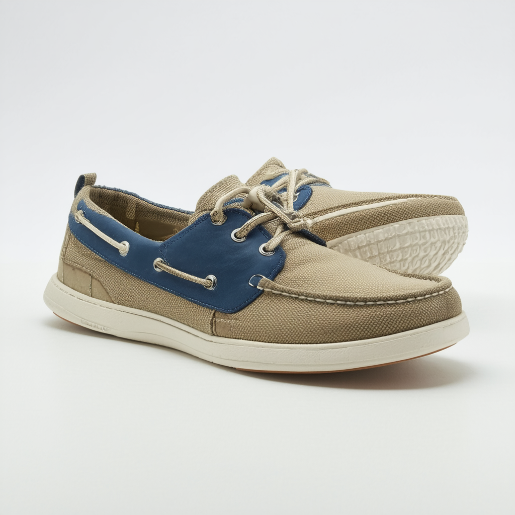 Columbia Men's Bahama Vent Loco Relax III Boat Shoe, Oatmeal/Whale, 9