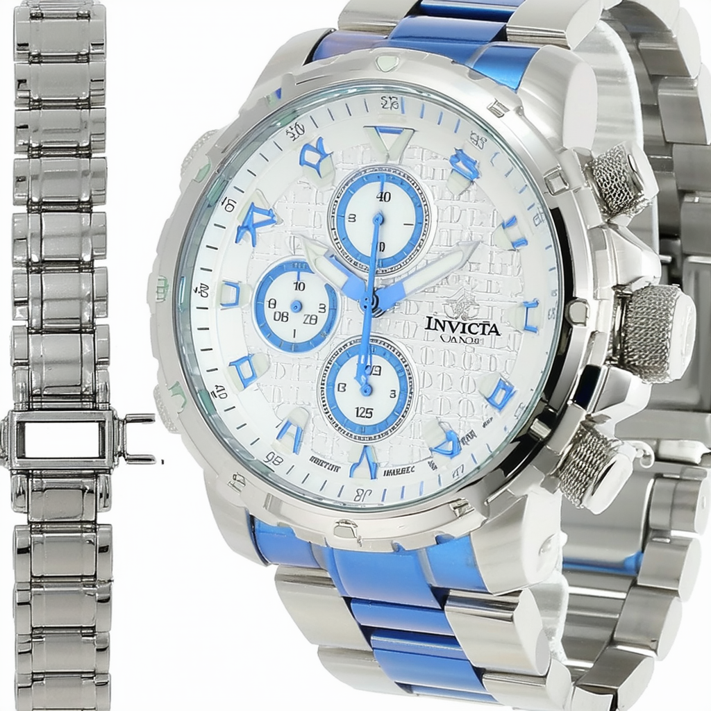 Invicta Men's 12433 "DNA Chronograph" Stainless Steel and Blue Ion-Plated Bracelet Watch