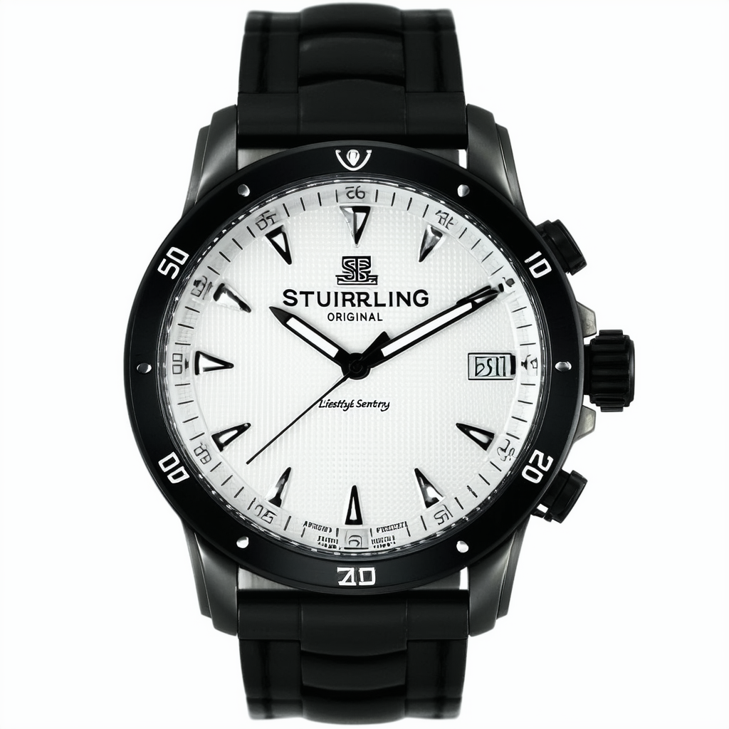 Stuhrling Original Men's 543.332P571 Lifestyle Sentry Quartz Black PVD Watch