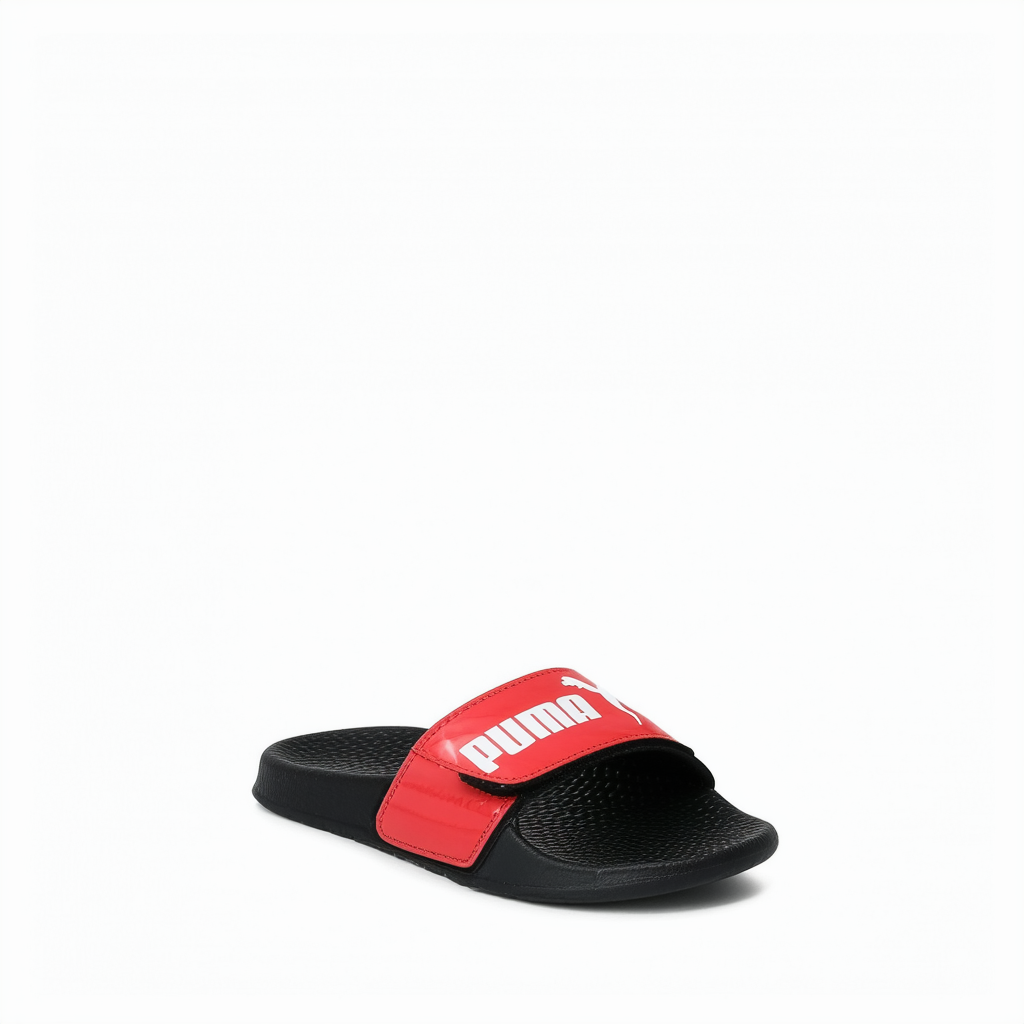 PUMA Cool Cat Slide Sandal, Interest-High Risk Red-White-Black, 1 US Unisex Little Kid