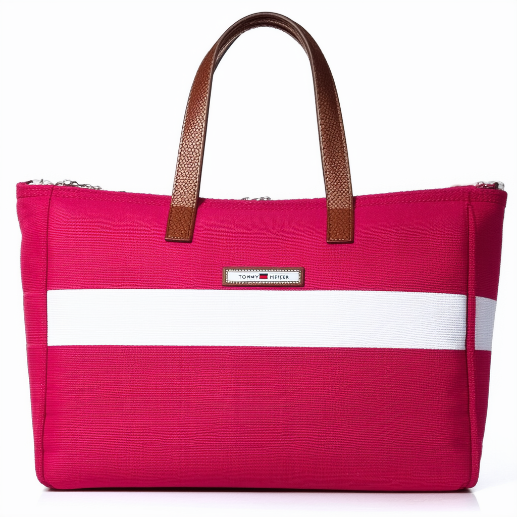 Tommy Hilfiger Phoebe Travel Tote, Raspberry/White, One Size