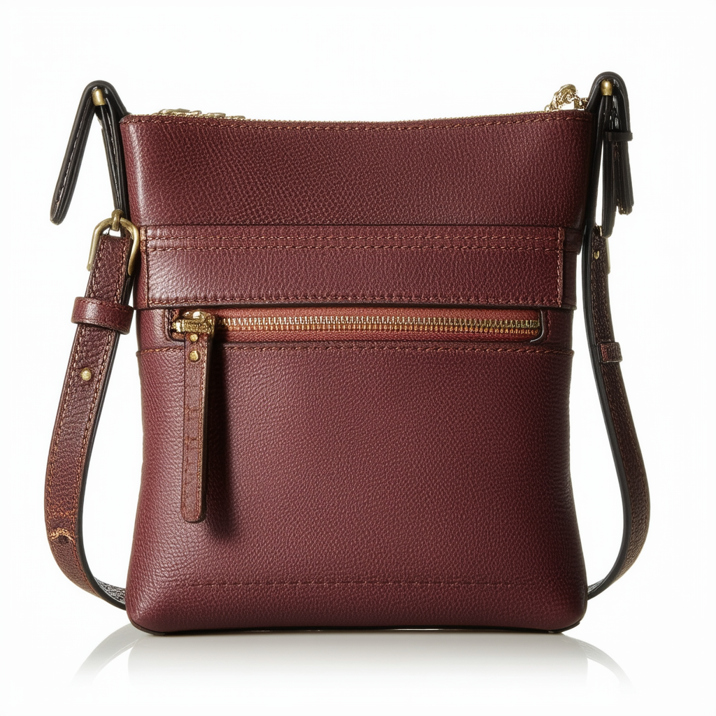 Fossil Women's Kinley Leather Small Crossbody Handbag, Fig